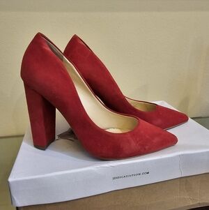 Jessica Simpson Bold Red Suede Heels